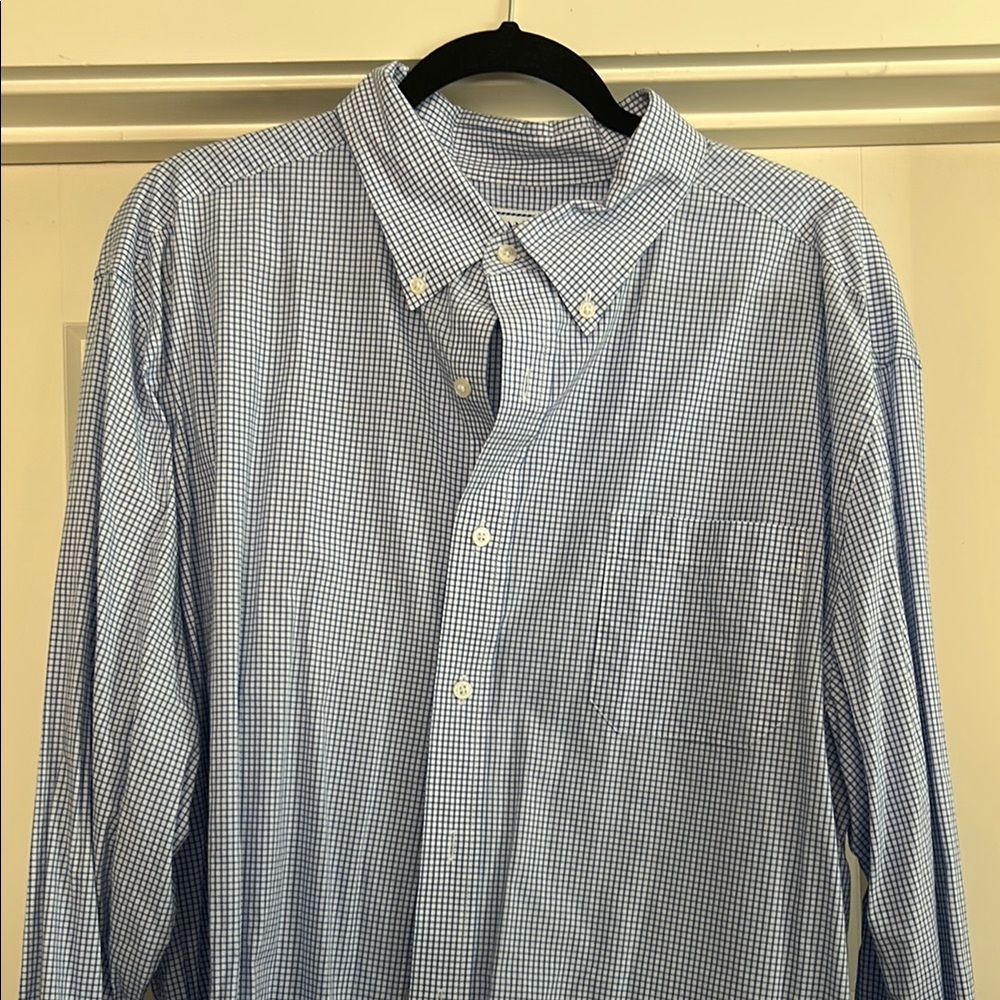 Men's Southern Tide Blue Checkered Shirt XXL